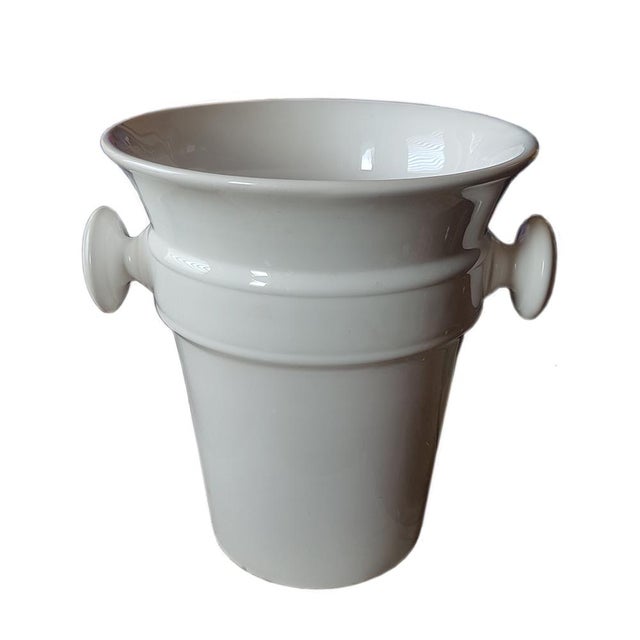 Vintage French Porcelain Champagne Bucket For Sale - Image 4 of 4