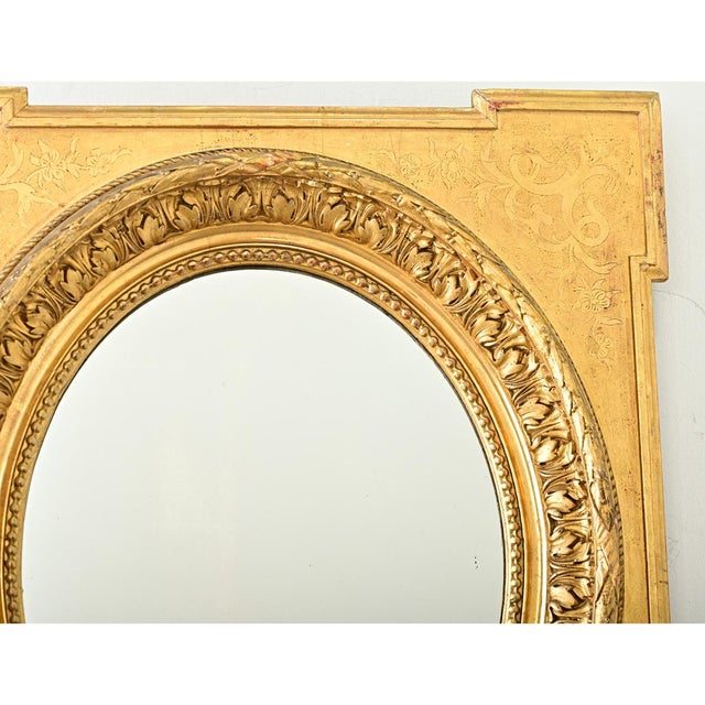 Wood French 19th Century Gold Gilt Mirror For Sale - Image 7 of 12