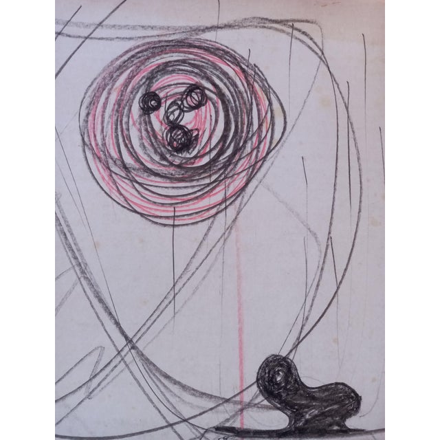 Abstract work on paper with pencil and charcoal. This piece has an attribution mark, I am sure that it is completely...
