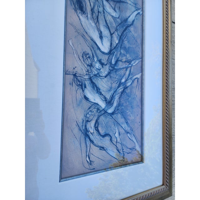 Paper Figural Expressionist Painting by Nisperos For Sale - Image 7 of 12