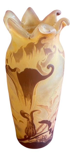 Baluster Vase with Wild Lilies by E. Galle