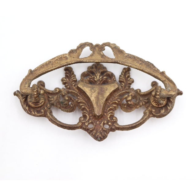 Victorian Mid 20th Century Victorian 4.125 In. Brass Bail Dresser Pull For Sale - Image 3 of 5