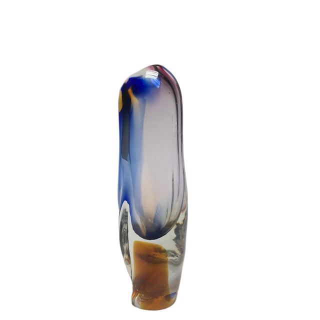 Blue Postmodern Czechoslovakian Vase by Jiri Suhajek, 1960s For Sale - Image 8 of 15