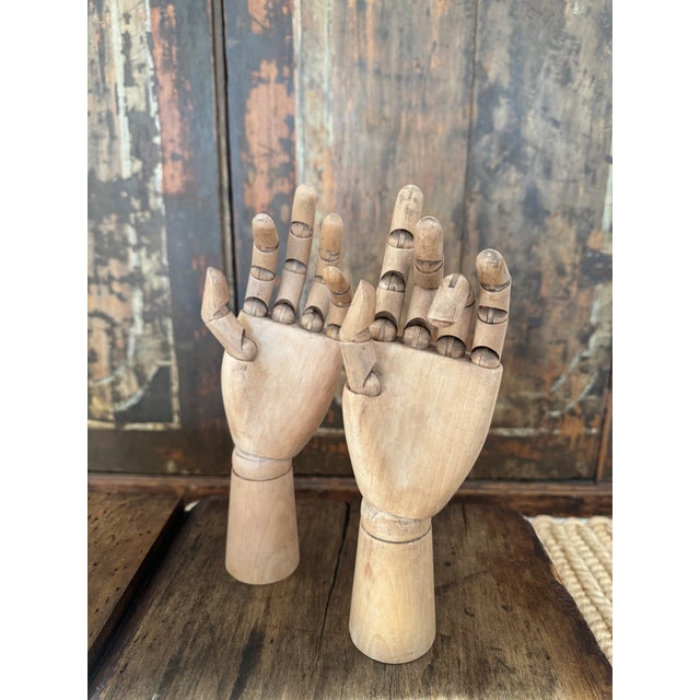 1950s Vintage Wooden Hand Object For Sale - Image 5 of 8