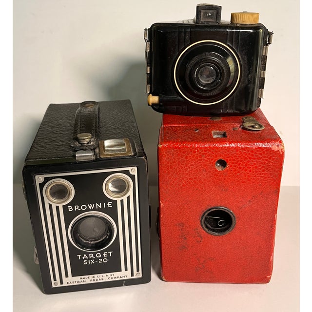 Red Mid-Century Trio of Kodak Cameras Set/3 For Sale - Image 8 of 14