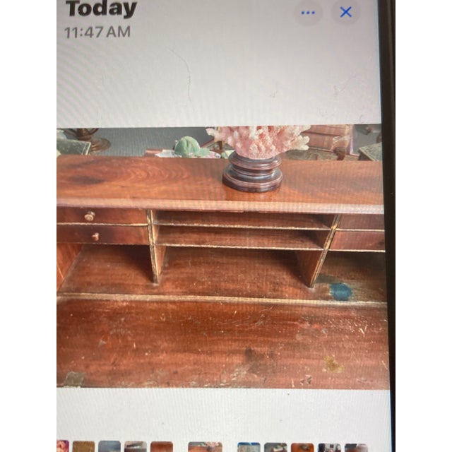Early 19th Century Federal/Chippendale Influenced Slant Top Desk Mahogany Trimmed For Sale - Image 10 of 16