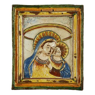 Madonna and Child, 1600, Glazed Terracotta For Sale