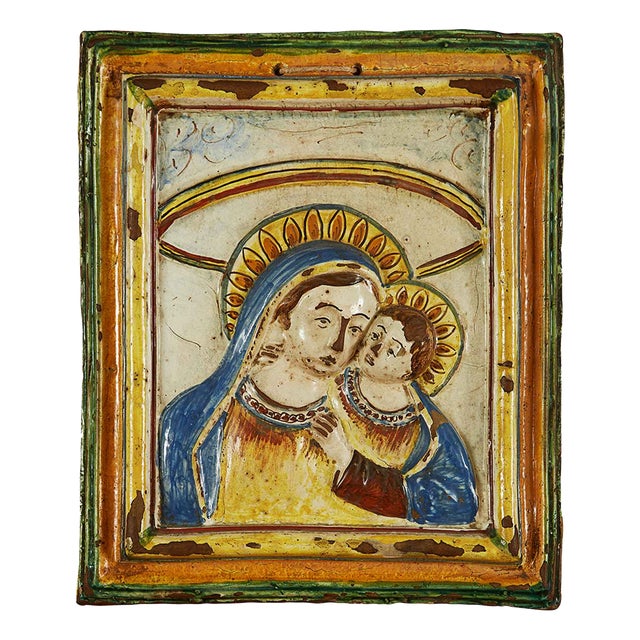 Madonna and Child, 1600, Glazed Terracotta For Sale