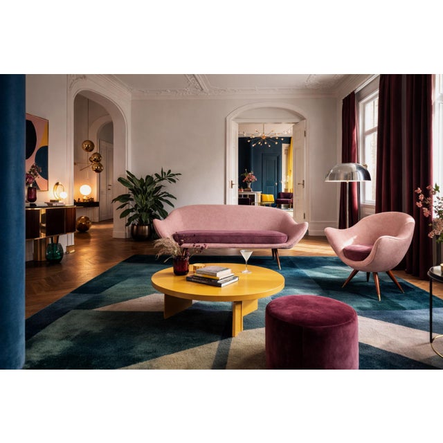 Mid-Century Modern Space Age Velour Lounge Set from Paged, 1972, Set of 3 For Sale - Image 17 of 18