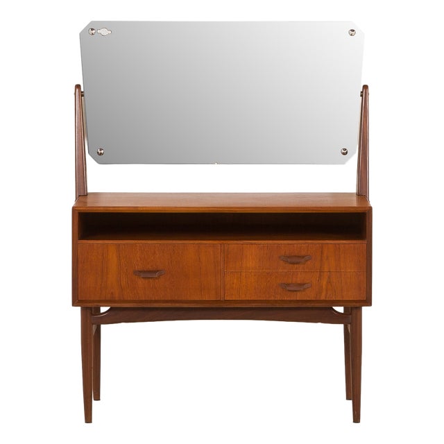 Mid-Century Scandinavian Vanity with Adjustable Mirror, 1960s For Sale