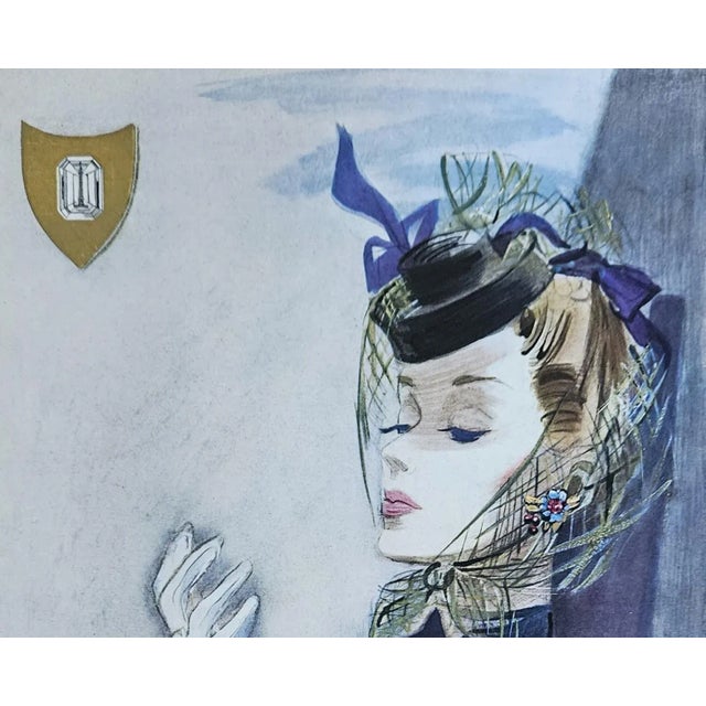 Mid-Century Modern 1941 French Boucheron Jewelry Advertisement Print For Sale - Image 3 of 4