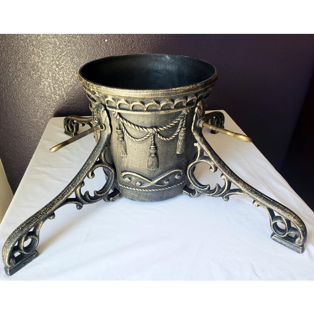 Vintage Cast Iron Christmas Tree Stand For Sale - Image 4 of 7