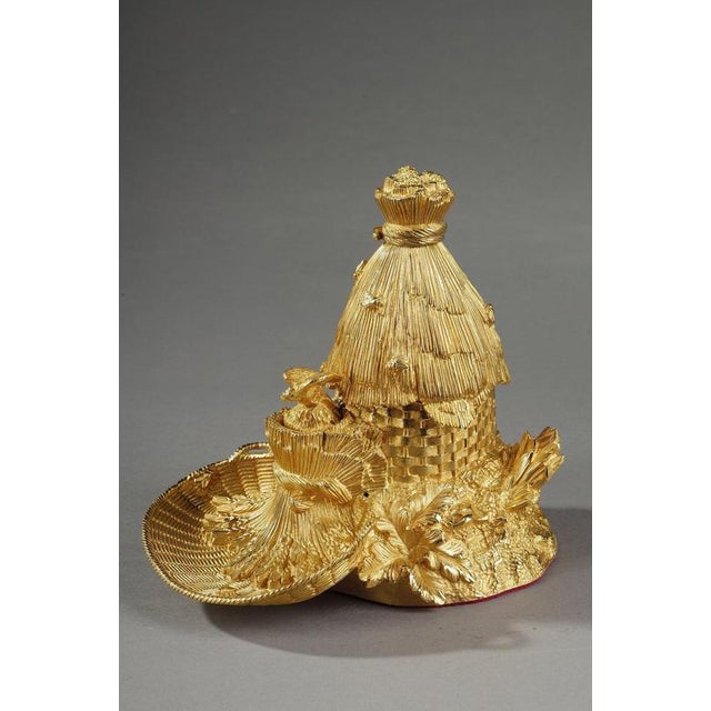 Antique Gilt Bronze Inkwell, 1820 For Sale - Image 3 of 18