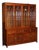 Large Vintage Oriental Chinese Carved Bookcase Display Cabinet with Lights For Sale