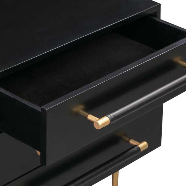 2020s Trident Black Nightstand For Sale - Image 5 of 8