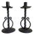 1930s Spanish Revival Wrought Iron Candlesticks, a Pair For Sale