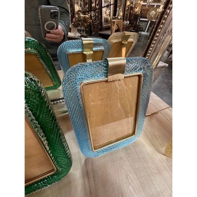 Murano Glass Picture Frame For Sale - Image 4 of 5