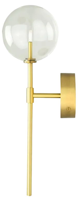 Dawn Single Brass Wall Sconce by Schwung