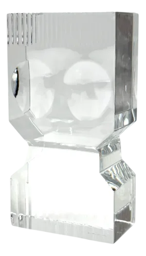 Modern Glass Sculpture by Sven Palmqvist for Orrefors Sweden, 1971