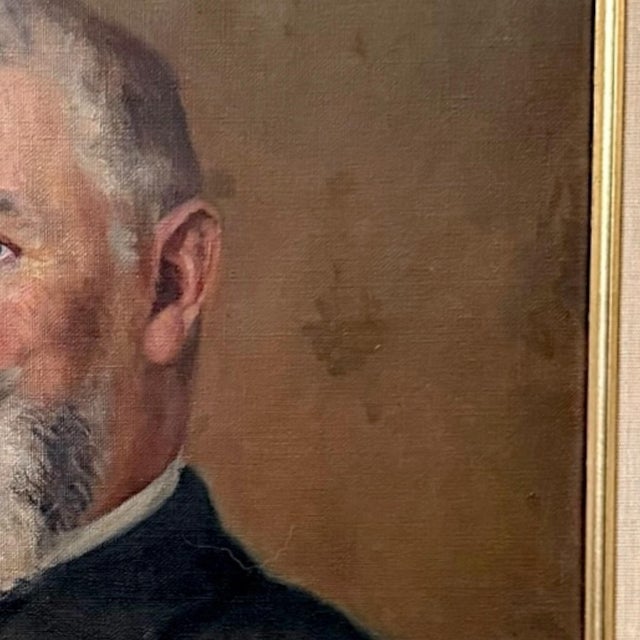 Black Pair of Signed Hungarian Portrait Paintings Attributed to F. Petkó Zsigmond, Dated 1906–1907 For Sale - Image 8 of 18
