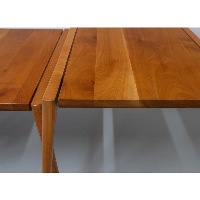 Wood Sculptural Maple Nest of Three Tables, 1970s, Set of 3 For Sale - Image 7 of 16