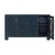 Worlds Away Matthew Izzo Home Claire Matte Navy Lacquer Four Door Buffet With Brass Knobs - Painted Trellis Design Cane Doors For Sale - Image 4 of 12