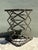 Coffee Vintage Industrial Metal and Stone Side Table For Sale - Image 8 of 12
