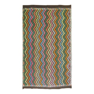Vintage Turkish Jajim Flat-weave - 5'3" x 8'9" For Sale