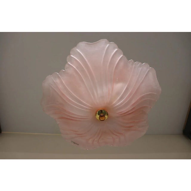 1990s Modern Murano Rose Glass Pendant Lamp For Sale - Image 10 of 12