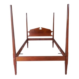 Custom Vintage Mahogany Full Size Poster Bed For Sale