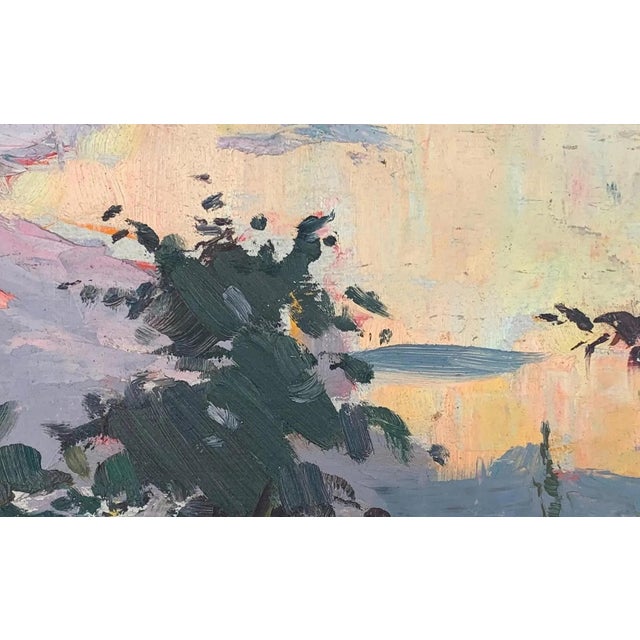 1970s Original Spring Rural Landscape Oil Painting, Ukrainian Impressionism 22-35 For Sale - Image 4 of 6