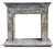 Italian Travertine Marble Fireplace, 20th Century For Sale