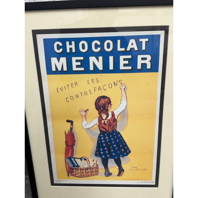 Paper Framed Chocolat Menier Advertising Print For Sale - Image 7 of 12