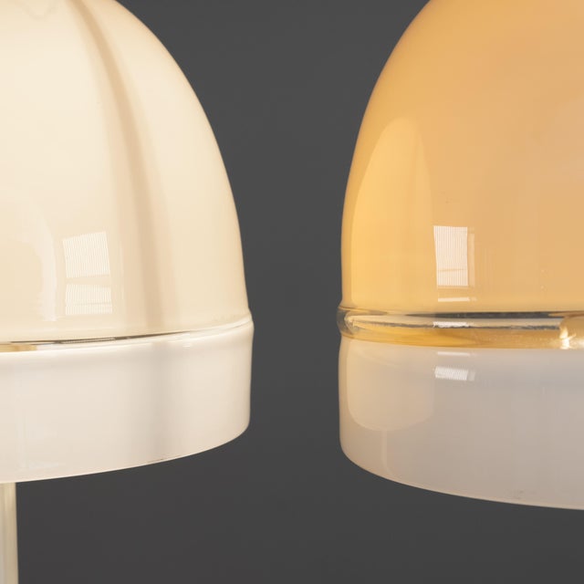 Glass Table Lamps from Leucos, 1970, Set of 2 For Sale - Image 6 of 12