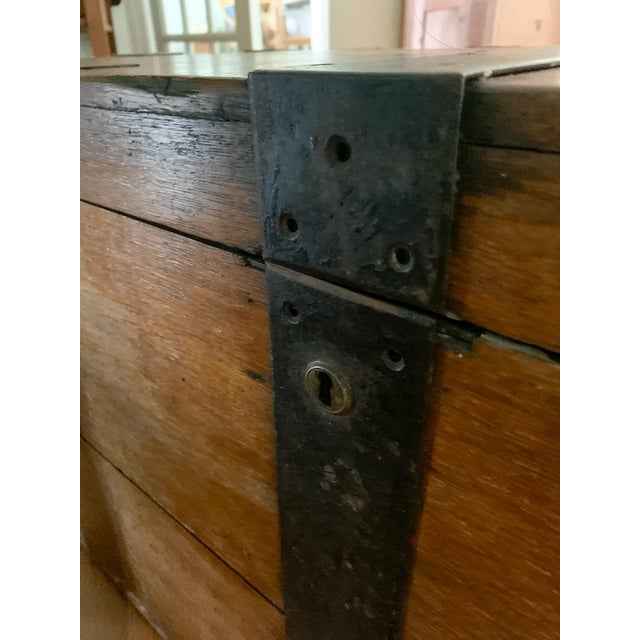 Antique Seafarer's (Captains) Chest From the Historic 18th C. Inn at Perry Cabin, St. Michaels, Md. For Sale - Image 10 of 13