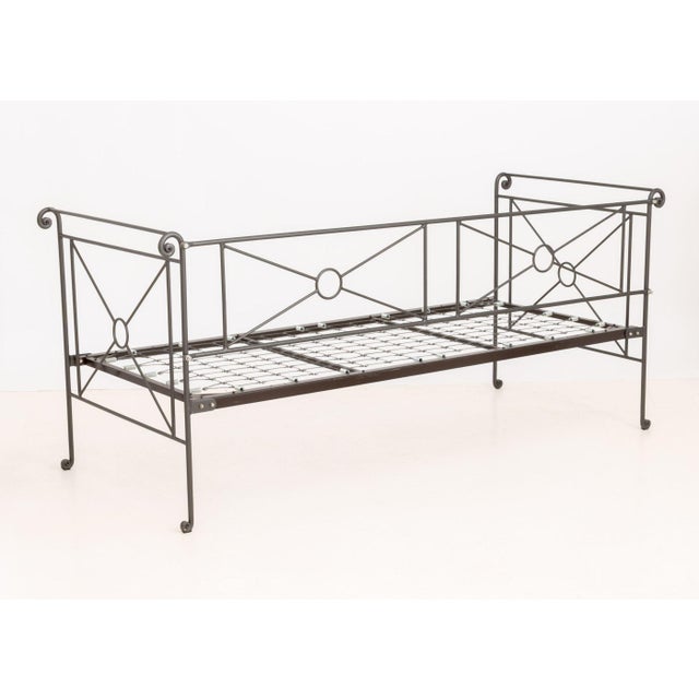 Vintage Wrought Iron Daybed Frame For Sale - Image 9 of 9