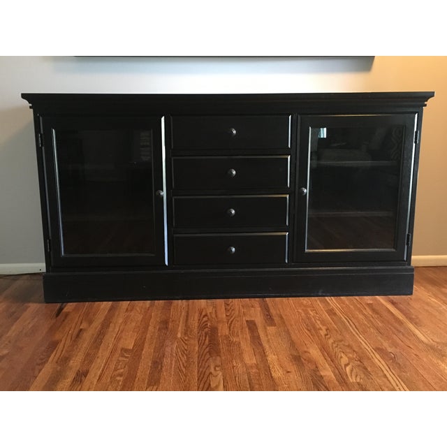 Pottery Barn Black Tucker Buffet Chairish