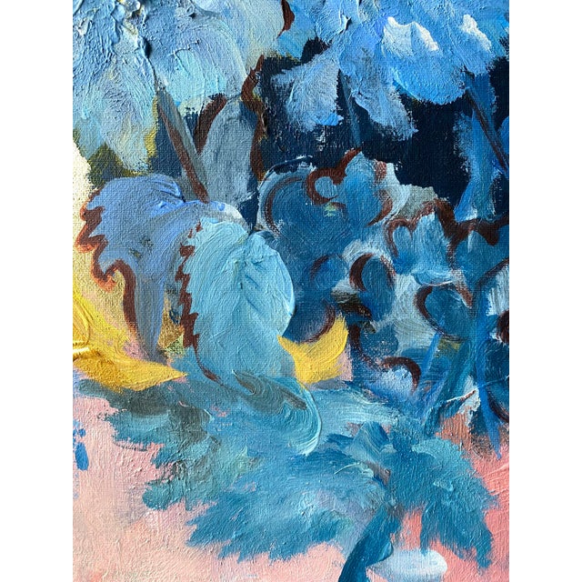 Original-Moonlit Dahlias in Blue-Jardin d'Hiver Series-Shizico Yi-British Awarded Artist For Sale - Image 13 of 17