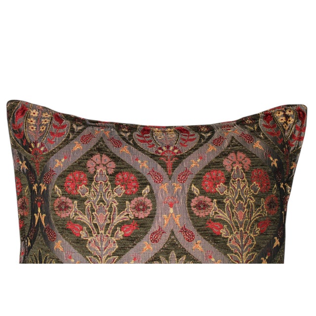 Boho Chic Turkish Green Throw Pillow For Sale - Image 4 of 8