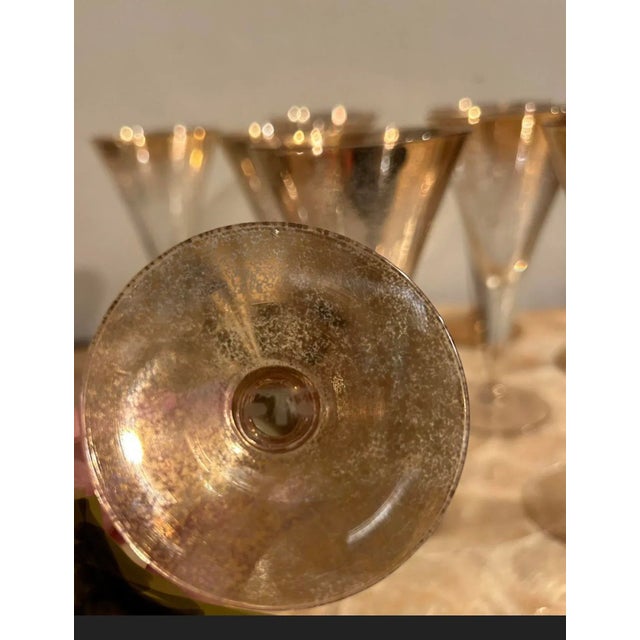 Mid Century Modern Dorothy Thorpe Gold Fleck Cordial Aperitif Glasses- Set of 13 For Sale In Los Angeles - Image 6 of 6
