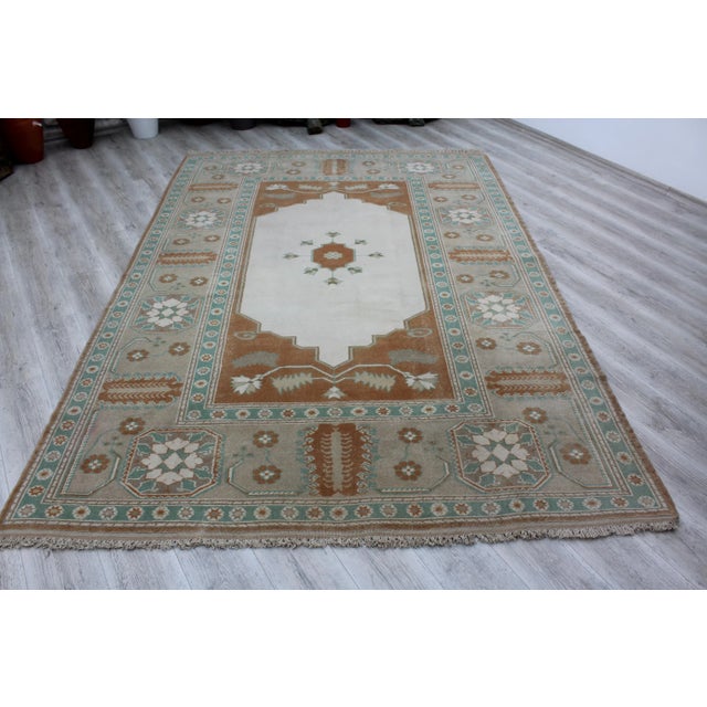 Vintage Turkish Area Rug - 79"x95" For Sale - Image 13 of 13
