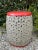 Orange Top Ceramic Detailed Garden Stool or Side Table For Sale - Image 4 of 13