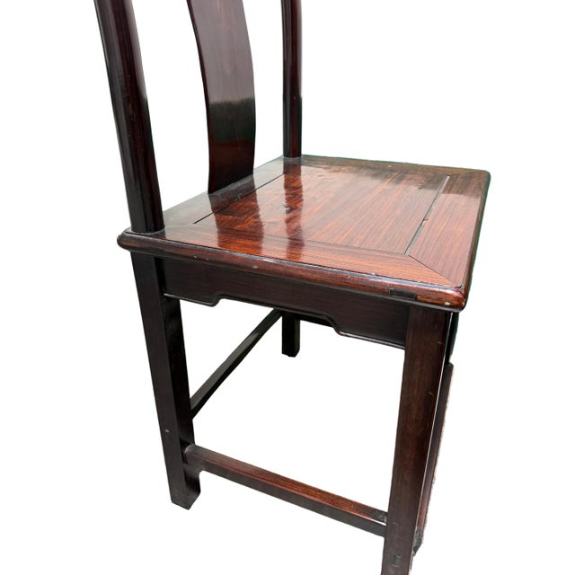 Pair of Vintage Ming Style Chinese Dining Chairs For Sale - Image 9 of 14