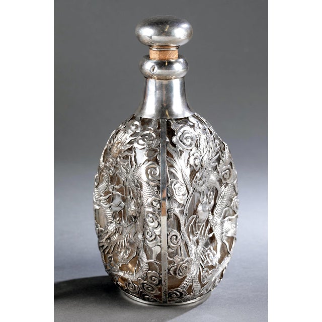 Set of Chinese Export Silver Overlay Bottle with Five Cordials Tianjin Wuhua For Sale - Image 14 of 15
