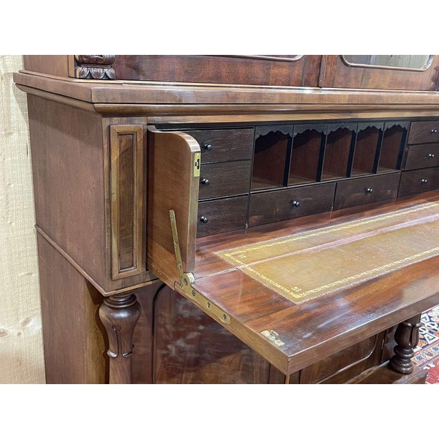 Victorian Mahogany Secretary Bookcase For Sale - Image 14 of 18