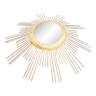 Mid-Century Modern Sunburst Brass Pendant Lamp, 1960s For Sale