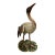 Jay Strongwater Lily Pad Crane Statue Signed For Sale