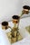 Metal Art Deco 3-Armed Candlesticks in Brass, 1920s, Set of 2 For Sale - Image 7 of 14