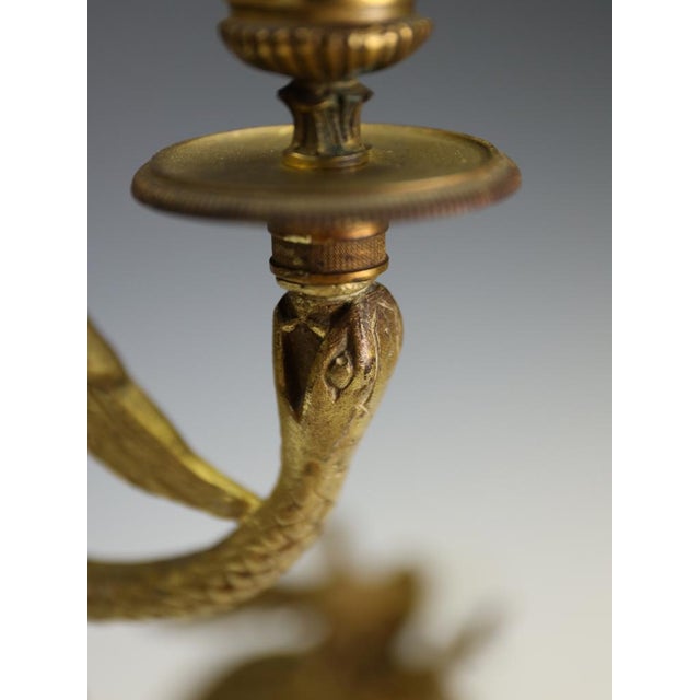 French Empire Ormolu & Patinated Bronze Three-Light Wall Sconce with Caduceus Arm, c.1880 An exceptional French Empire...