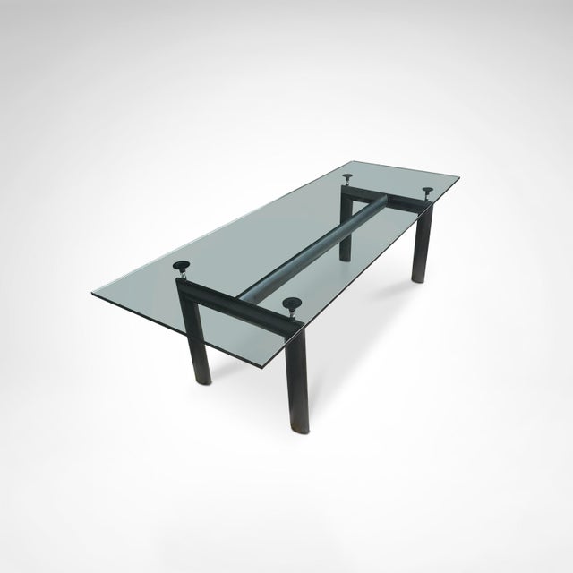 LC6 Glass and Metal Dining Table by Le Corbusier for Cassina, 1990s For Sale - Image 6 of 12